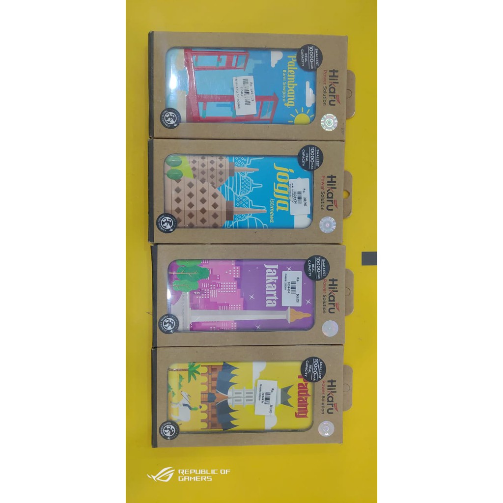 [SALE] HIKARU POWERBANK 10.000,- mAh [BERLATAR BELAKANG KOTA INDONESIA] - 100% ORIGINAL