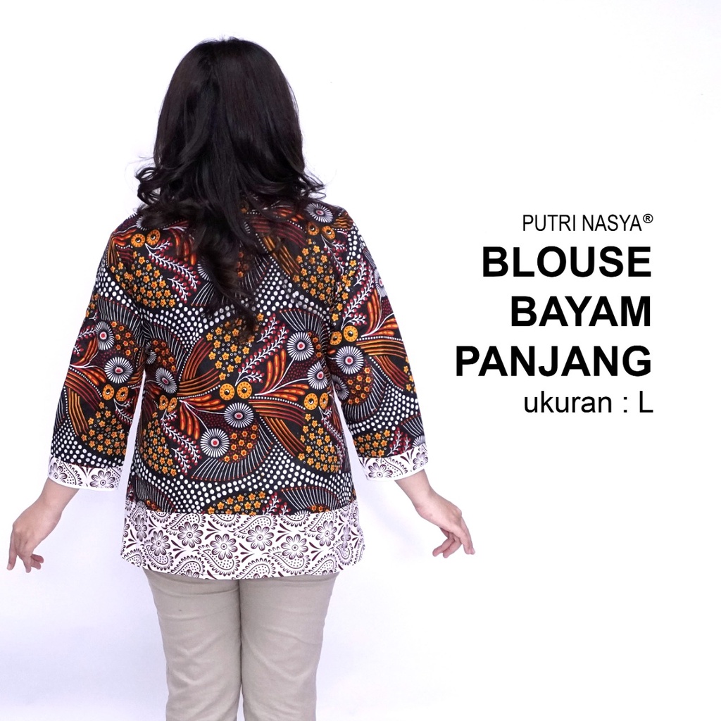 Atasan Batik Blouse Big Size Wanita Lengkap L-XL-2L-3L-4L-5L-6L-7L Model Blus Jumbo Seragam Batik / Atasan Batik Big Size Formal / Pakaian Batik Kantor Kerja Super Big LD 140 / Baju Batik Kekinian Bahan Katun Terbaru Modern Masa Kini