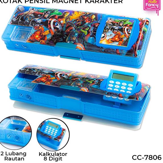 

[Q-UCE ✉] Tempat Pensil Magnet Karakter + Kalkulator / Kotak Pensil CC-7806-terviral