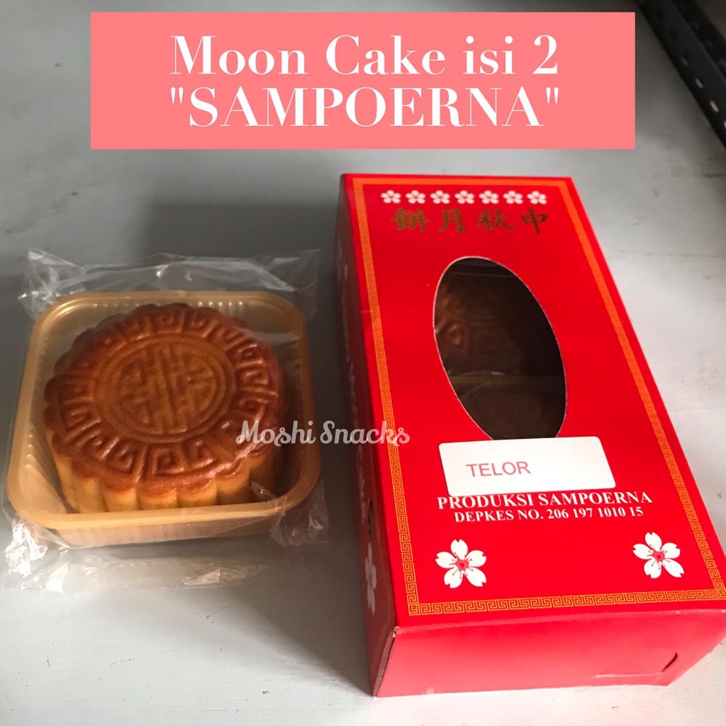 Mooncake Moon Cake Kue Bulan Telur isi 2 SAMPOERNA Asli Bangka / Kue Tiong Ciu Pia Gojin Tangkwe