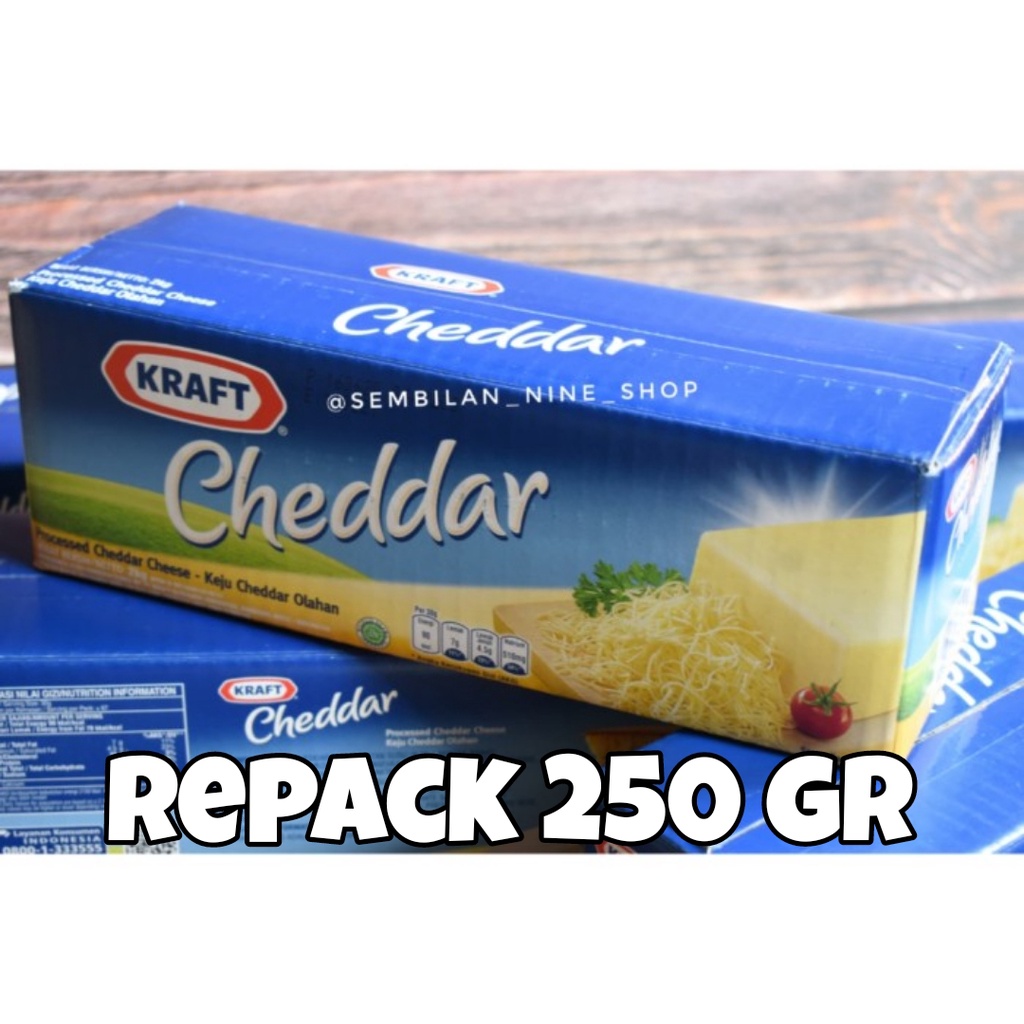 

Keju KRAFT Cheddar 250 GRAM Cheese Kraf Chedar Chesee Chese Keju Parut