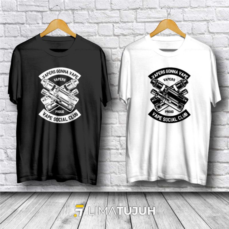 Kaos Baju Vapers Pria Wanita / Kaos Vape Social club Bahan Premium RH