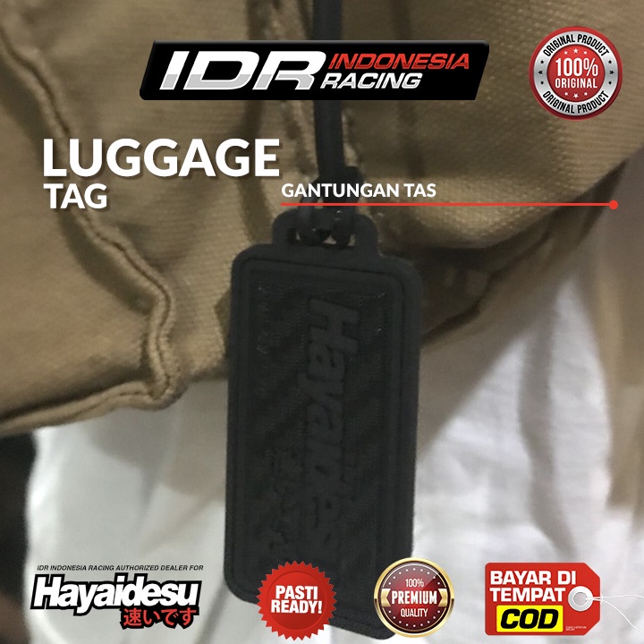 Hayaidesu Logo Gantungan Tas Luggage Tag