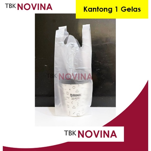 KANTONG GELAS BENING TAKEAWAY 1 GELAS &amp; 2 GELAS