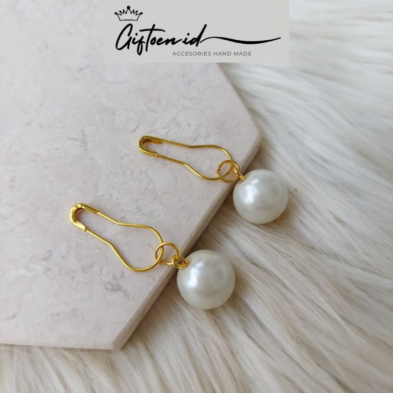 Anting Mutiara Elegan bisa Hijab Non hijab