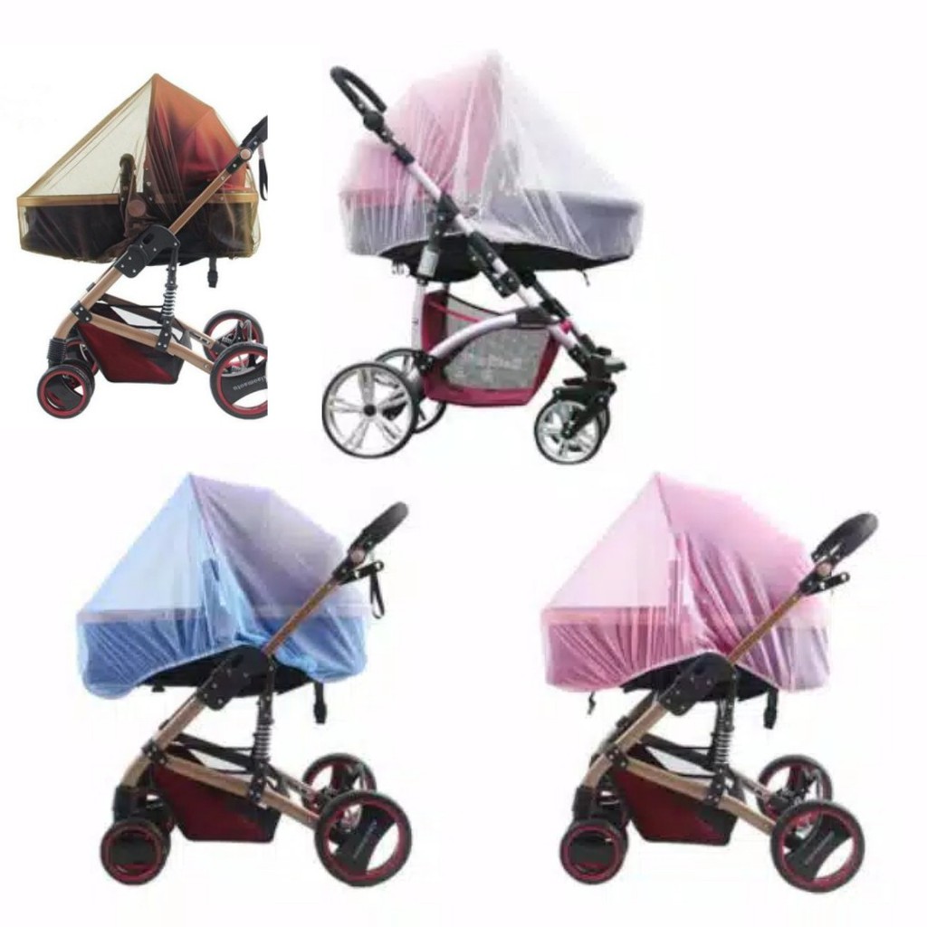 Kelambu Bayi Jaring Anti Nyamuk Untuk Stroller Bayi.