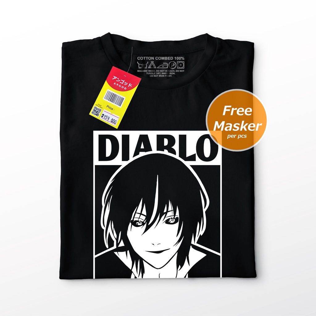 ANGOD T-SHIRT ANIME TENSEI SHITARA SLIME DATTA KEN DIABLO RIMURU TEMPEST KAOS NOIR TENSURA