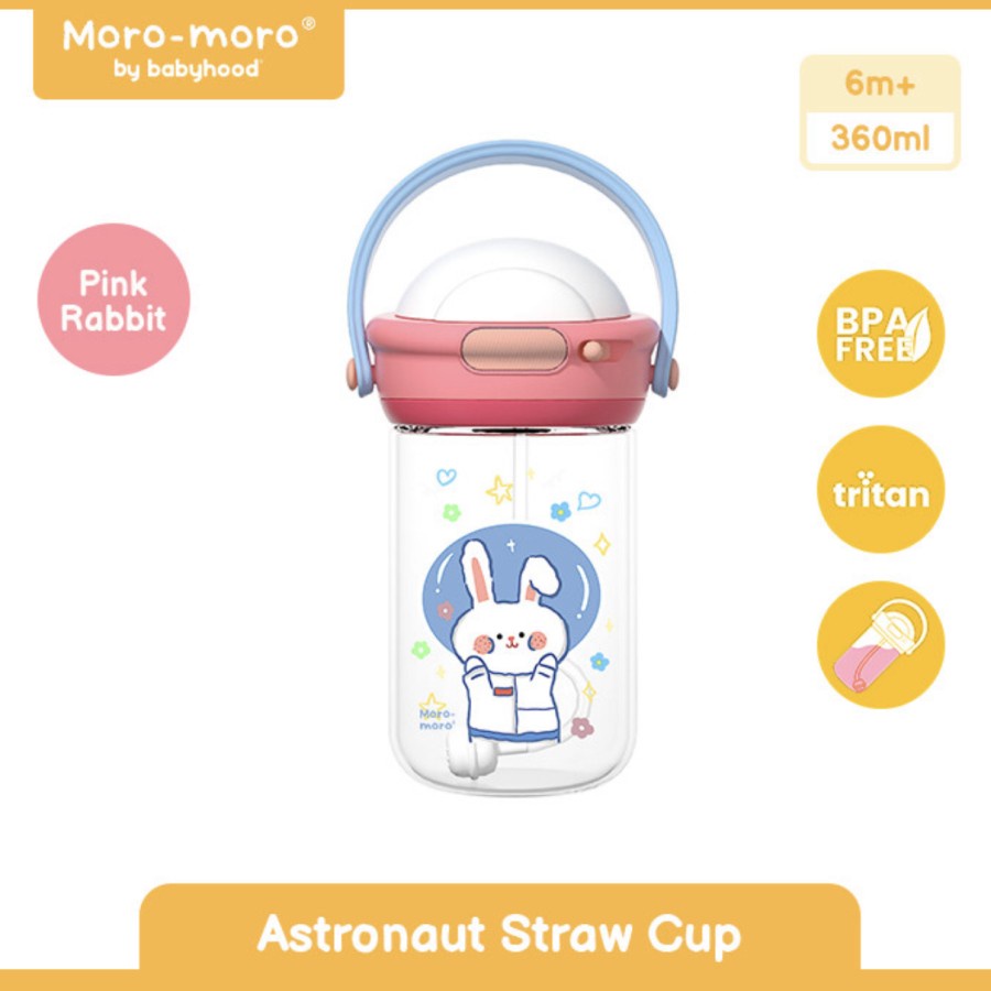 BOSU385 MORO-MORO ASTRONAUT BOTOL MINUM SEDOTAN STRAW CUP BBV1241