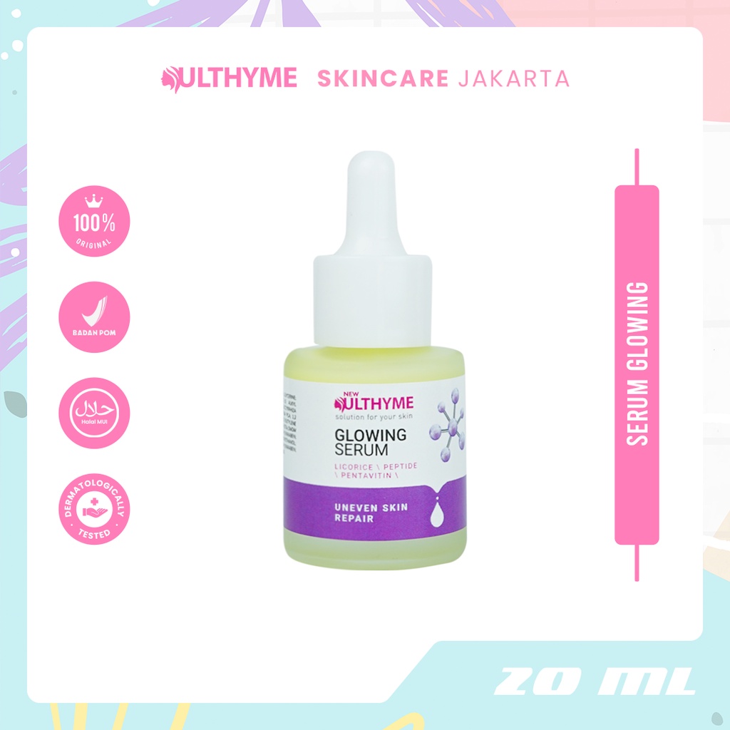 Ulthyme Skincare Serum Muka Glowing Glowingskin Series Skincare Mencerahkan Dan Memutihkan Wajah