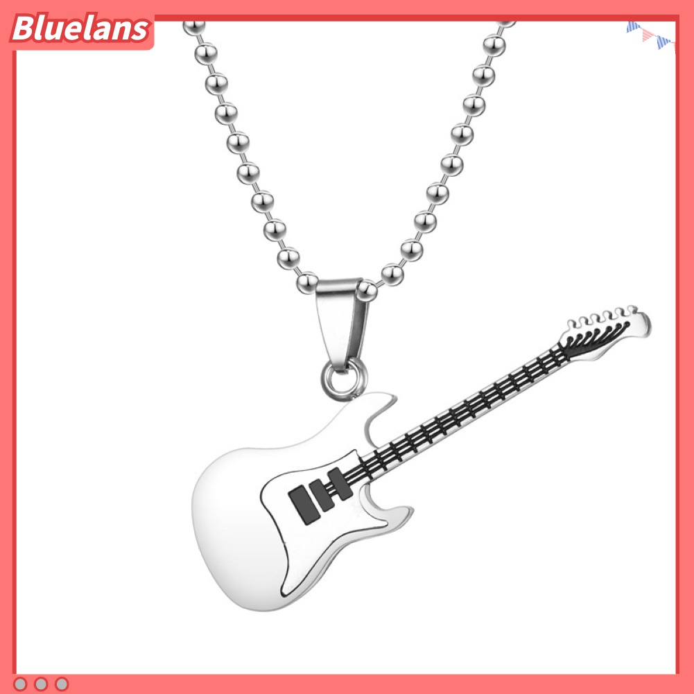 Kalung Rantai Panjang Liontin Gitar Gaya Hip Hop Untuk Pria Dan Wanita