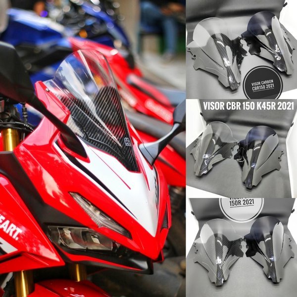 Readyy Visor carbon honda cbr 150 k45r 2021 mhr Visor cbr 150 2021 winshield cbr 150 k45r 2021 mika