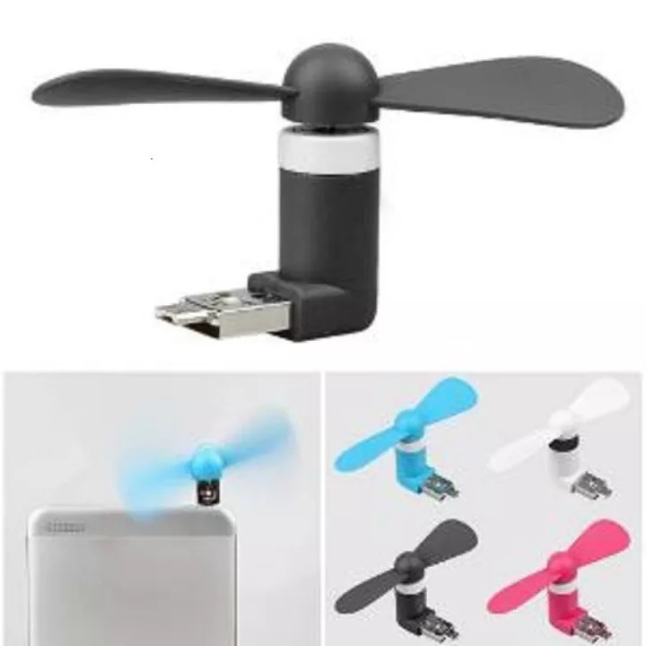 Kipas Angin Mini Handphone Portable / Mini Fan USB Android / Kipas USB Tipe B Android