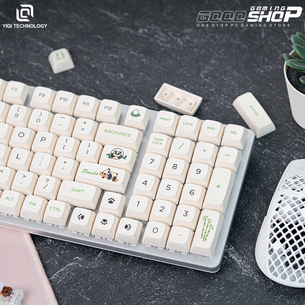 Yiqi Keycaps Panda PBT Dye-Sub XDA Profile