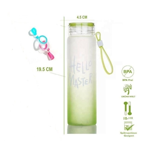 BOTOL MINUM KACA HELLO MASTER 450 ML