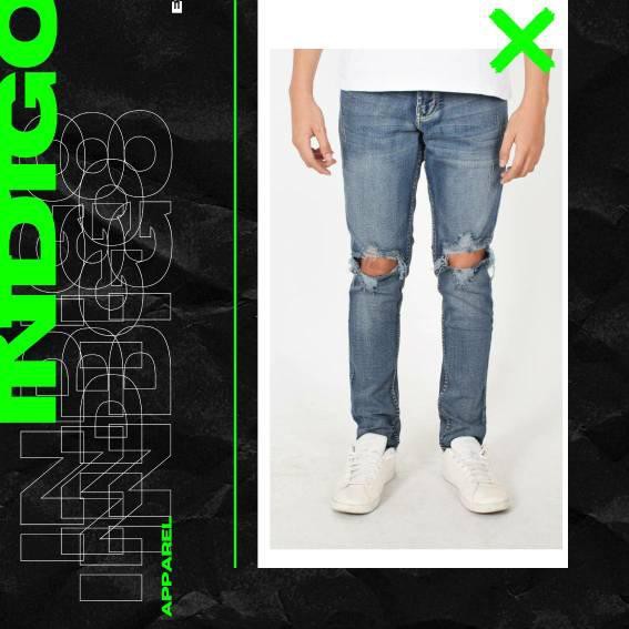 Dijamin Miring harga - Celana Jeans North Denim Blue Indigo