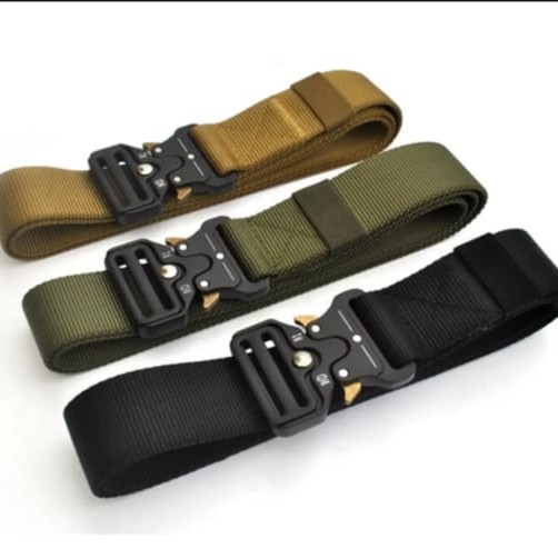 Buckle Style - Gesper tactical outdoor - Bahan Nylon Kepala Besi