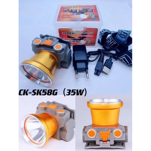 Kiseki Senter Kepala CK-SK 58G LED 35Watt / Headlamp Super Terang 35Watt