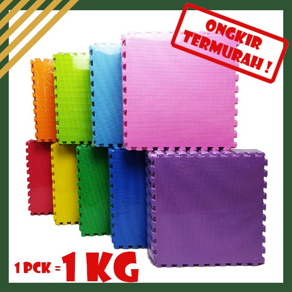 Puzzle Matras EVAMATS Warna Polos Ukuran 30x30cm Tikar Karpet Evamat Playmat Mainan Anak Bayi Murah