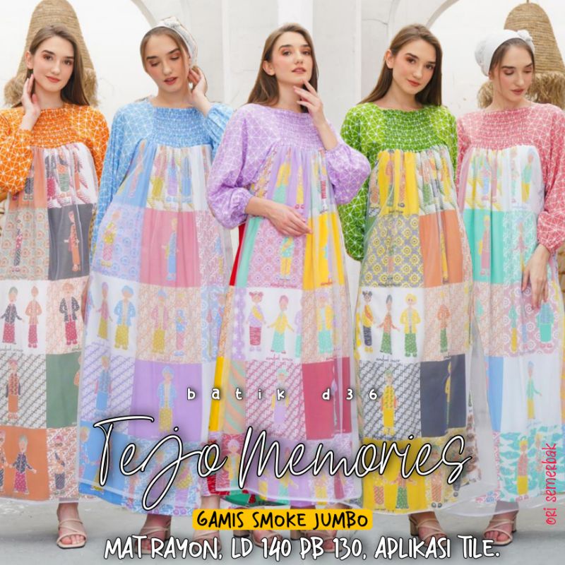 (Semerbak) Gamis longdress rayon premium mewah halus wanita tile super jumbo murah kekinian terbaru xxxxxl 140 baju muslim smok dada big size gendut besar cantik modis keren kece cewek cewe adem tidak luntur nyaman butik fashion kerut dada lebaran