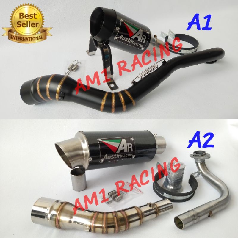Knalpot Racing AR Austin Gp1r Gp1 Racing Beat fi karbu Mio Supra x 125 vega r shogun smash kharism