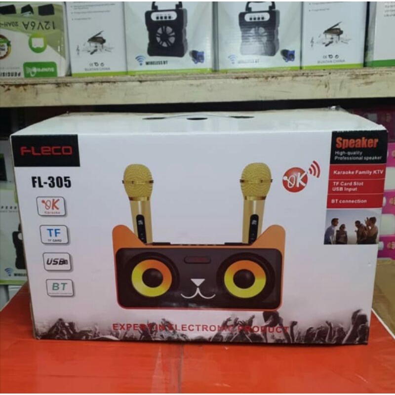 Cod Speaker Fleco Fl-305 Speaker werelles//Speaker Karaoke Free mic 2