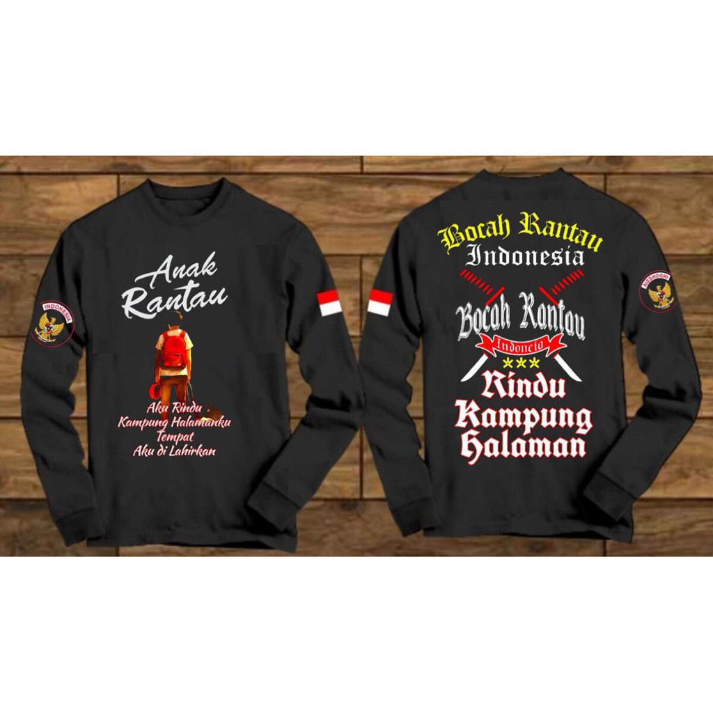 KAOS ANAK RANTAU RINDU LENGAN PANJANG / KAOS DISTRO / BAJU COWOK / TSHIRT PRIA / PAKAIAN PRIA