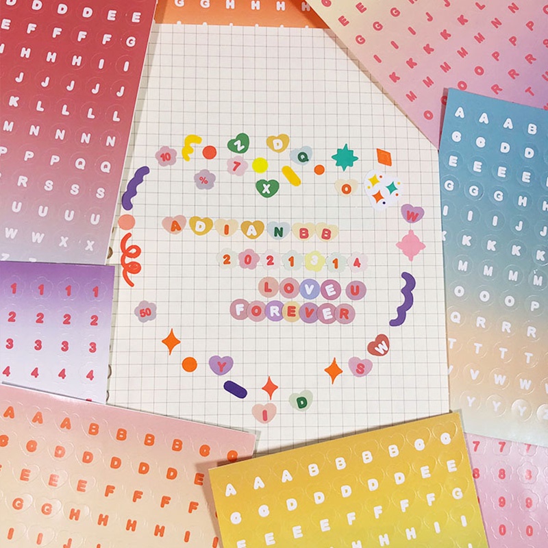 

Colorful Sticker Letter and Number DIY DECO