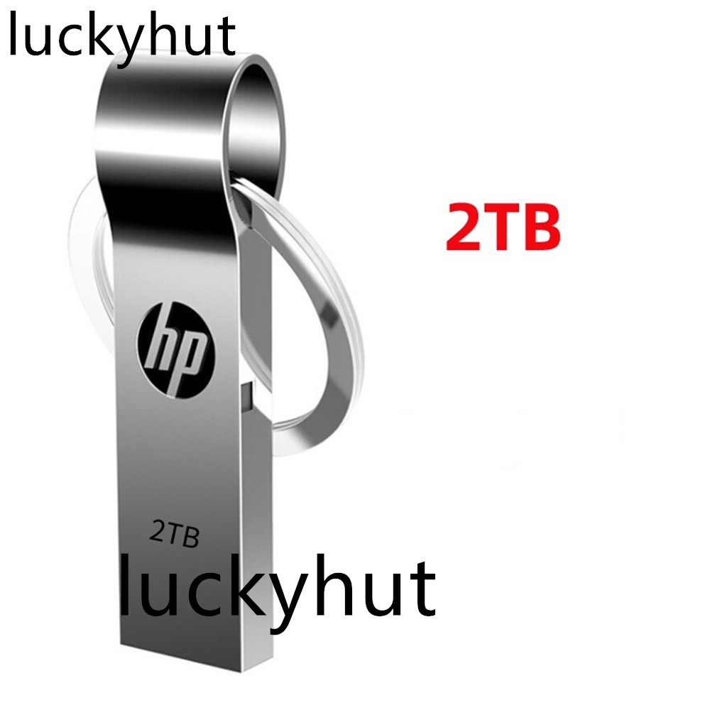 Pendrive 2TB Kapasitas HP 1TB 128GB 16GB 32GB 64GB USB 2.0 Bahan Metal Tahan Air