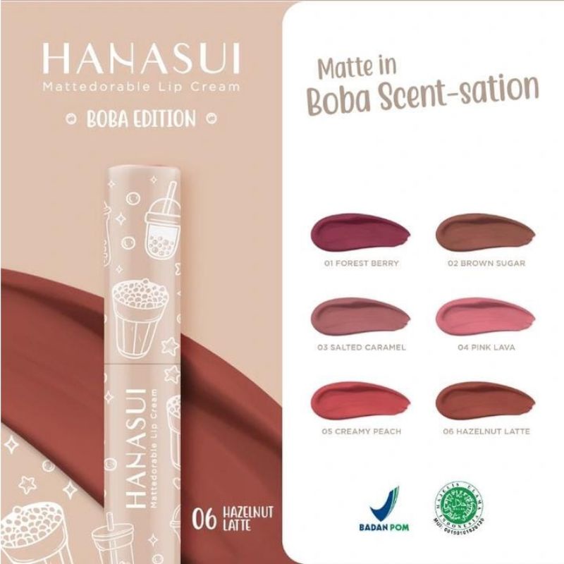 BOBA HANASUI LIPCREAM / HANASUI BOBA LIP CREAM EDITION