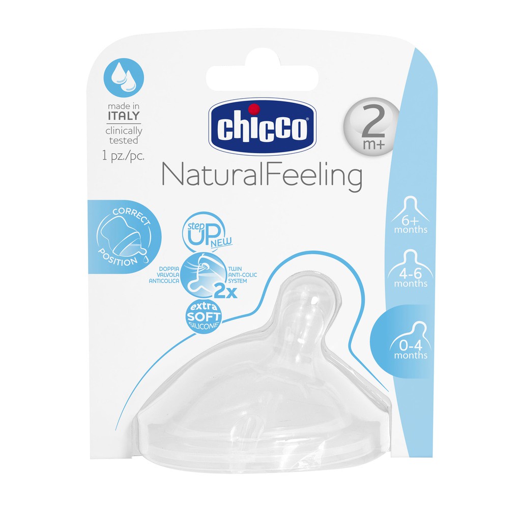 CHICCO STEPUP TEAT MED FLOW P1181023 / NIPPLE