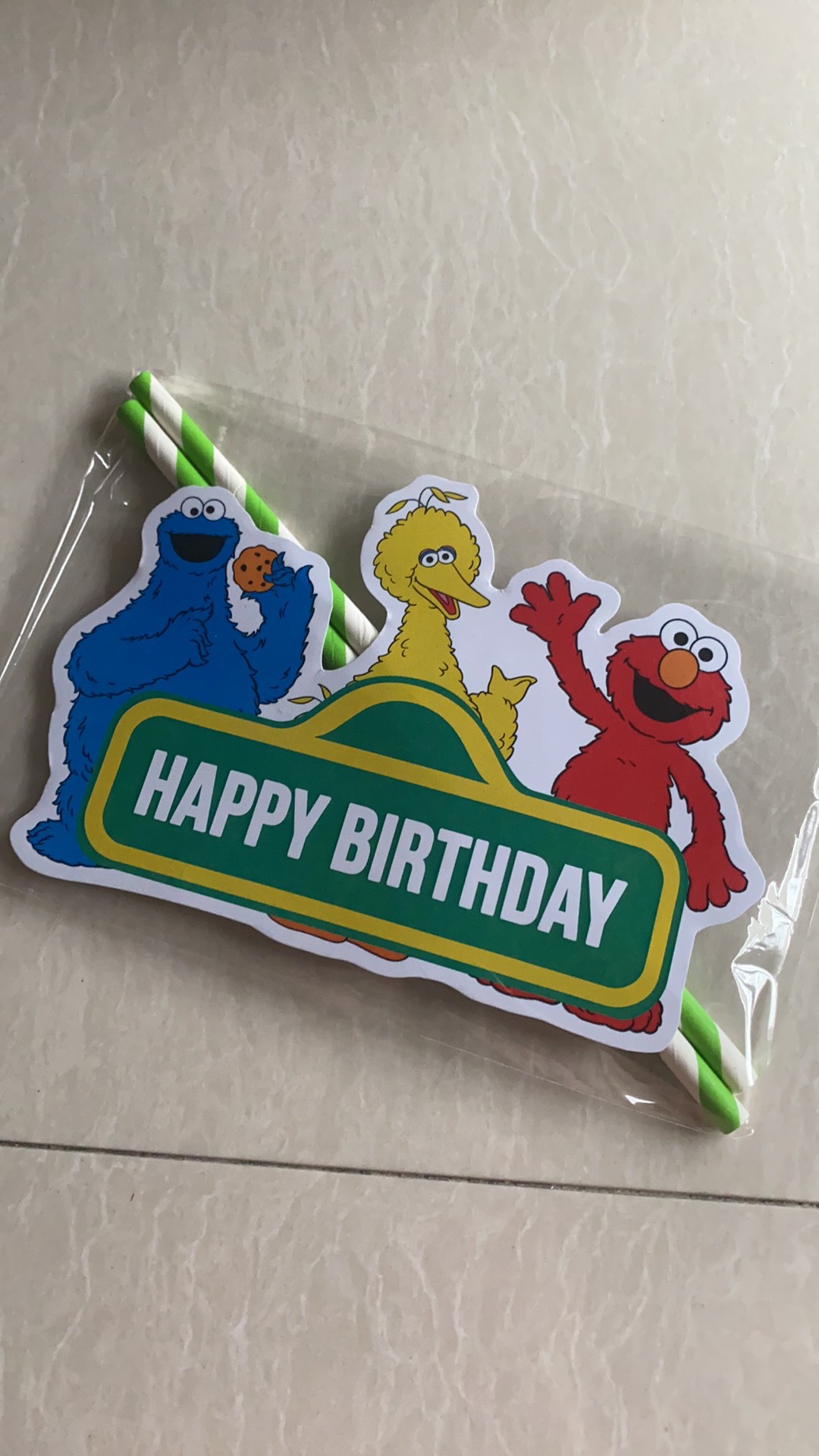 Big Cake Topper Elmo Ready / Sesame Street Topper Kue Tart / Hiasan Kue Ulang Tahun Cookie Monster