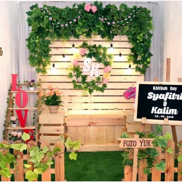 [12 PCS] 1 LUSIN Daun Anggur Artificial / Daun Maple / Daun Plastik Dekorasi Pelaminan Dekorasi