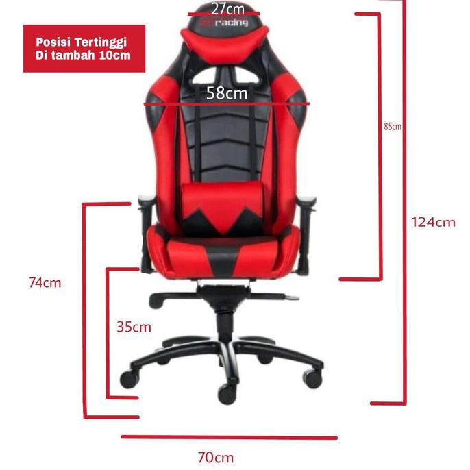 Stracing Gaming Chair Fabric Edition - Merah