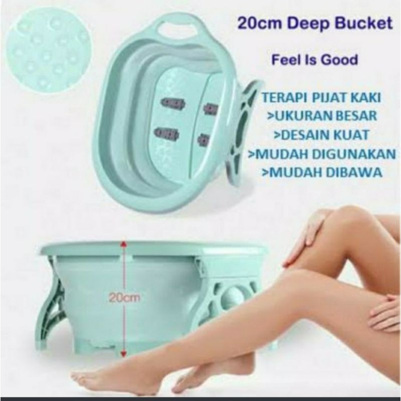 Foot spa massage alat pijak kaki lipat portabel spa