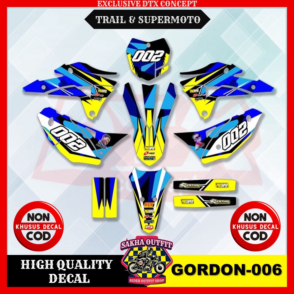 Decal klx gordon decal gordon decal klx gordon full body decal body gordon stiker motor stiker varia