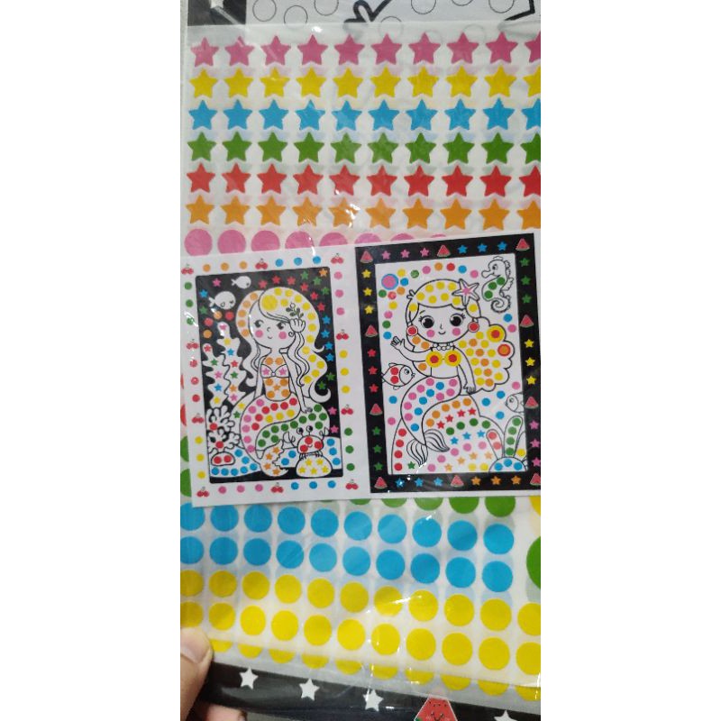 Mainan Edukasi Menempel Sticker dot to dot / Mewarnai