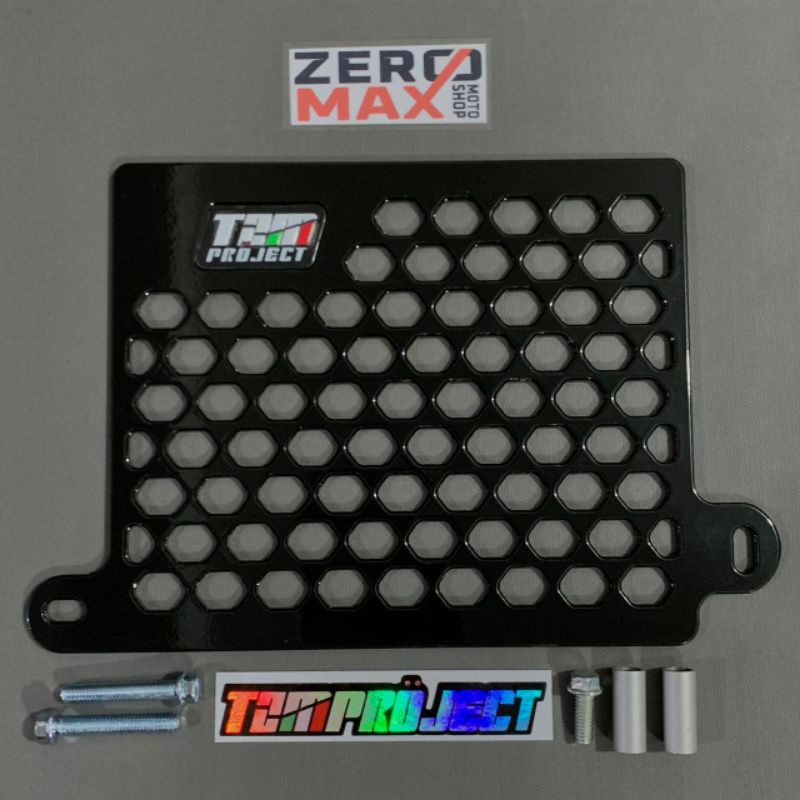 Cover Tutup Radiator TZM PROJECT Hexagon Hitam Yamaha NMAX Old