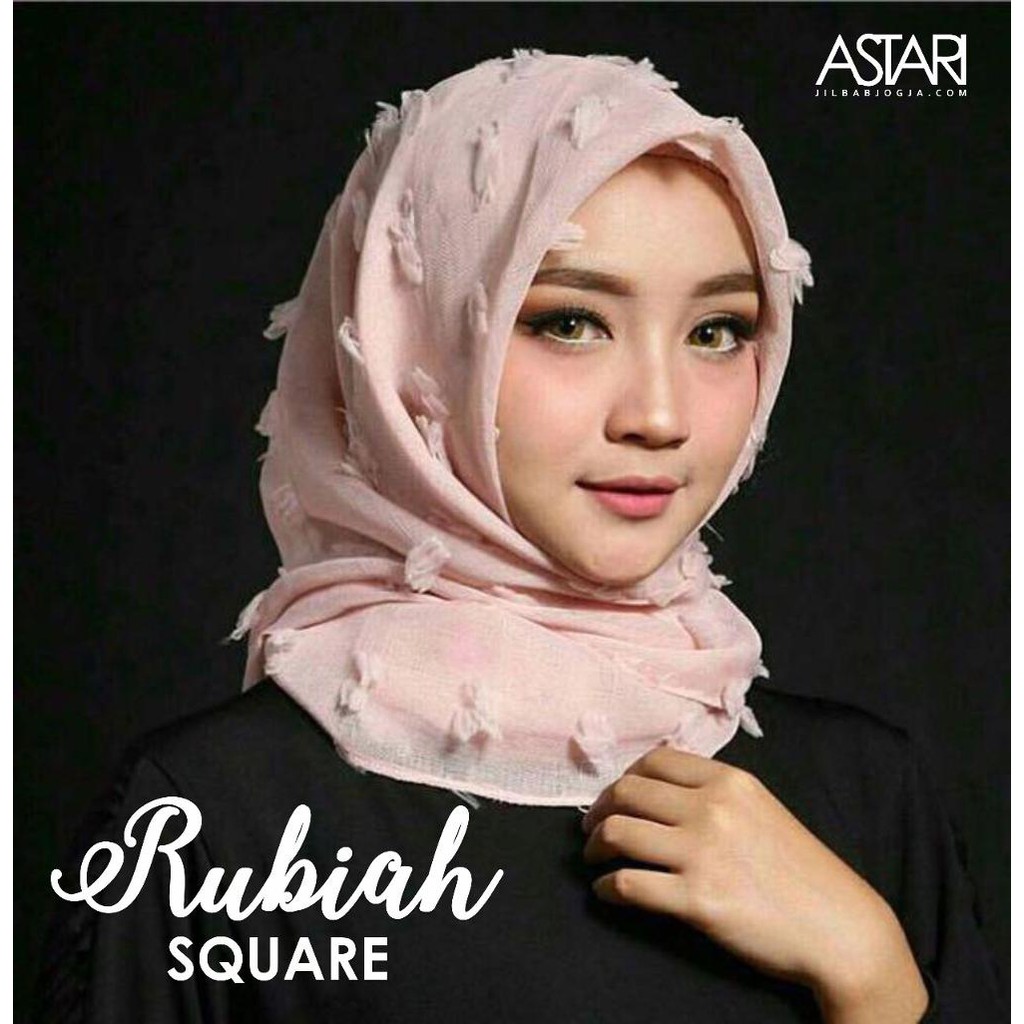 RUBIAH HIJAB JILBAB SQUARE SEGIEMPAT SEGITIGA LINEN RUBY