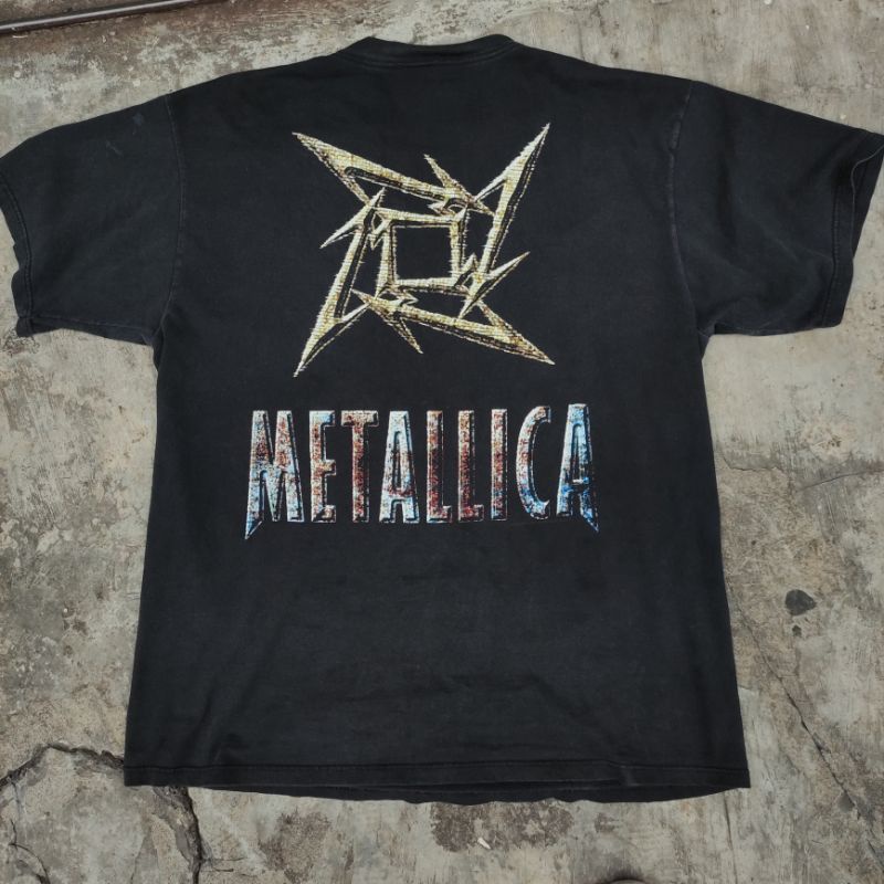 kaos band second metallica vintage 90s nota