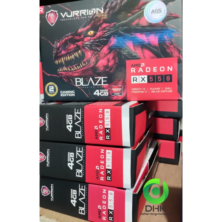 VGA VURRION BLAZE RADEON RX550 4GB 128BIT GAMING