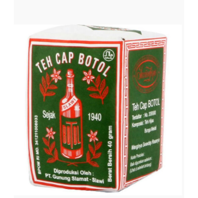 

teh bubuk cap botol hijau 40 g