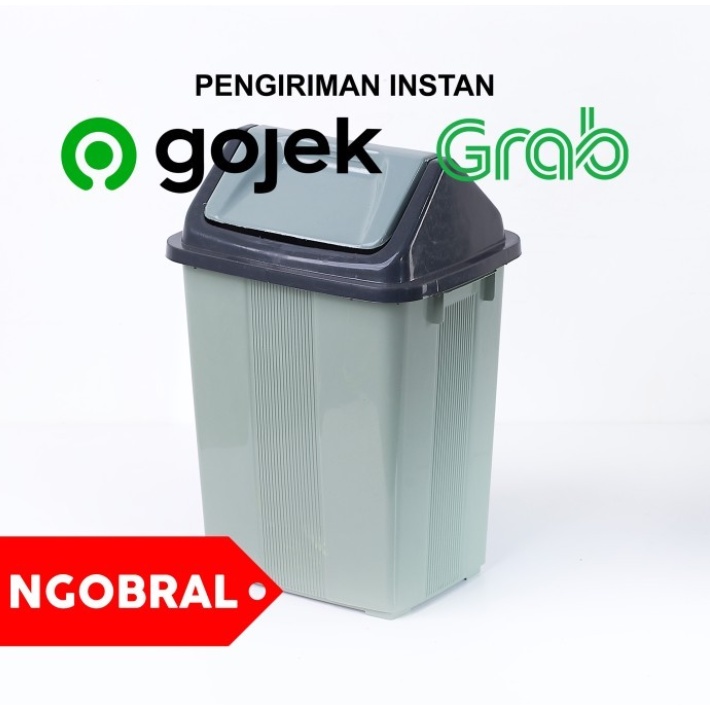 Instan - Tong Sampah Plastik Tutup Goyang 5 Liter Tempat Sampah Toilet Tong Sampah 5 Liter