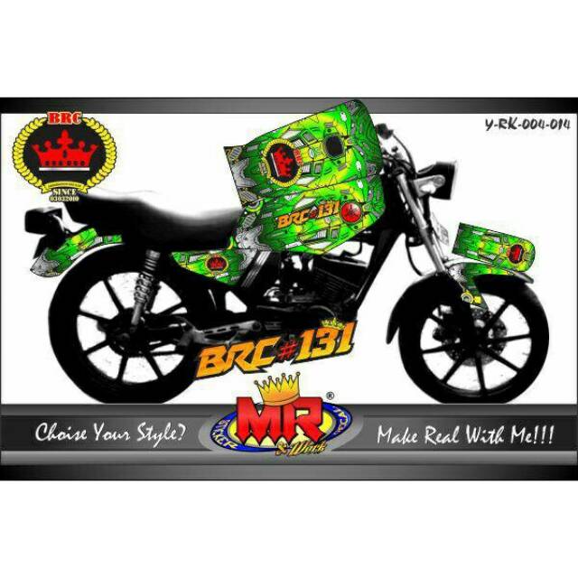 Decal Dekal Rx King Hijau Stiker Sticker Full Body Desain Suka