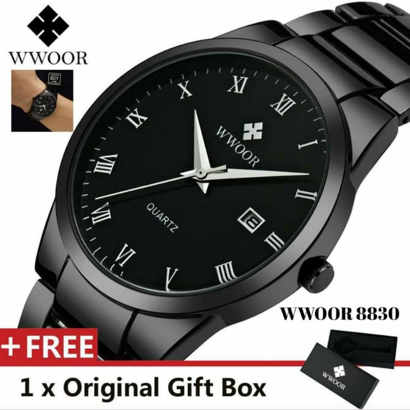 Wwoor Terbaik Merek Mewah Menonton Terkenal Modis Olahraga Keren Pria Kuarsa Jam Tangan 8830