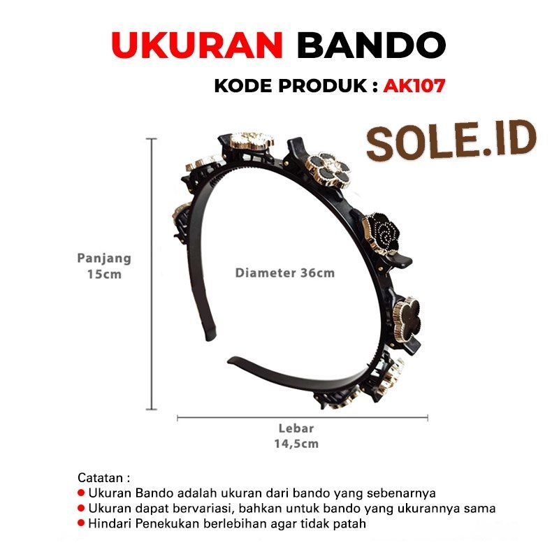 2in1 BANDO JEPIT RAMBUT FASHION KOREA