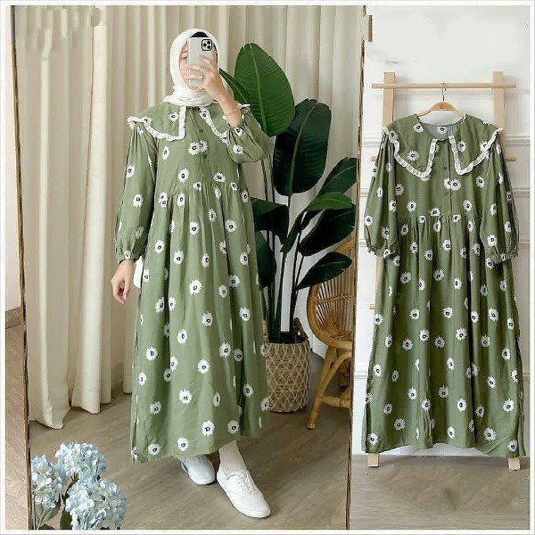 MORI MIDI DRESS RAYON PREMIUM TERBAIK (BISA COD)