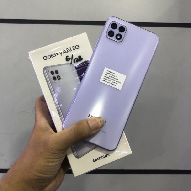 samsung a22 5G ram 6gb second bekas pakai fullset original