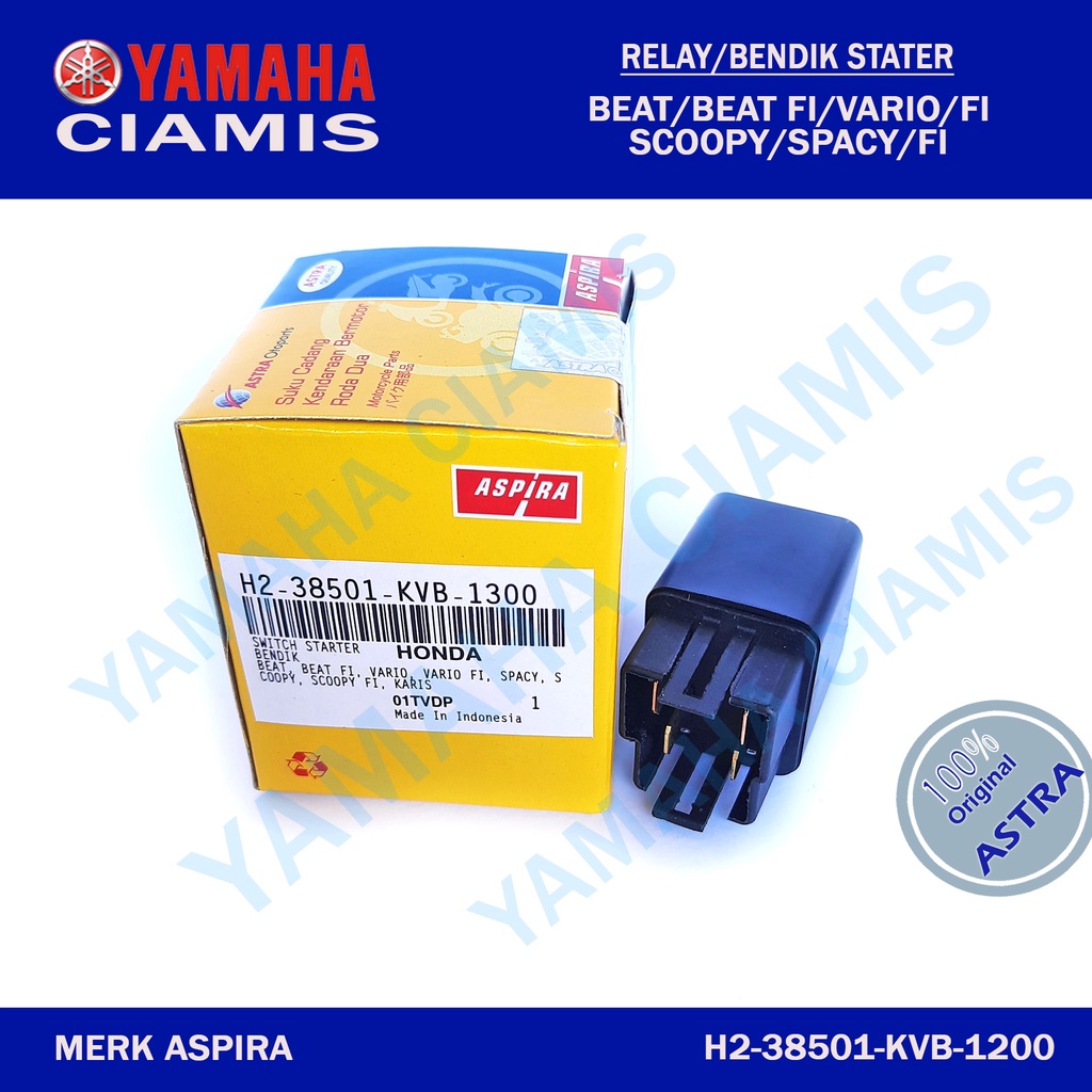 Bendik Relay Switch Stater Honda Vario/ Beat/ Scoopy/Vario Karbu Original ASTRA Aspira