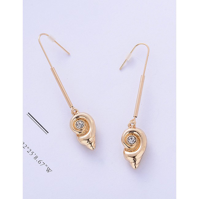 LRC Anting Gantung Fashion Gold Small Alloy Earrings F69833