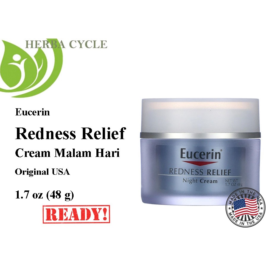 Eucerin Redness Relief Night Cream 48g Krim Wajah Merah Iritasi ORIUSA